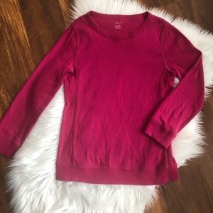 J Crew Long Sleeve Pink Tee